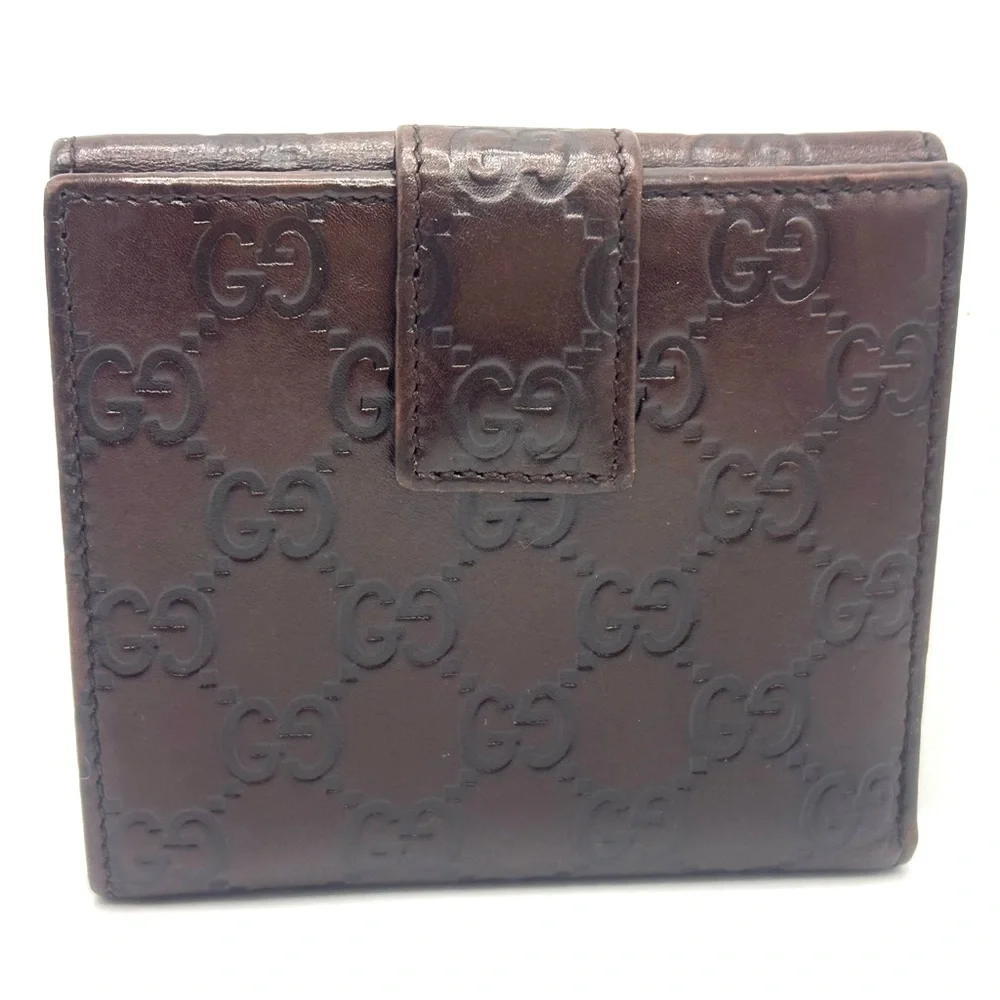 Gucci Brown Guccissima Embossed leather wallet authentic good condition (Guc-2) - Picture 8 of 15